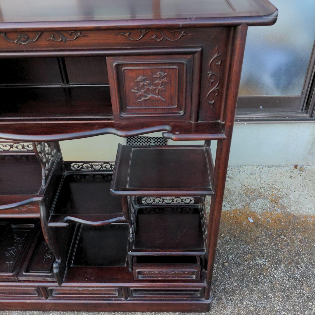 木製彫刻収納棚