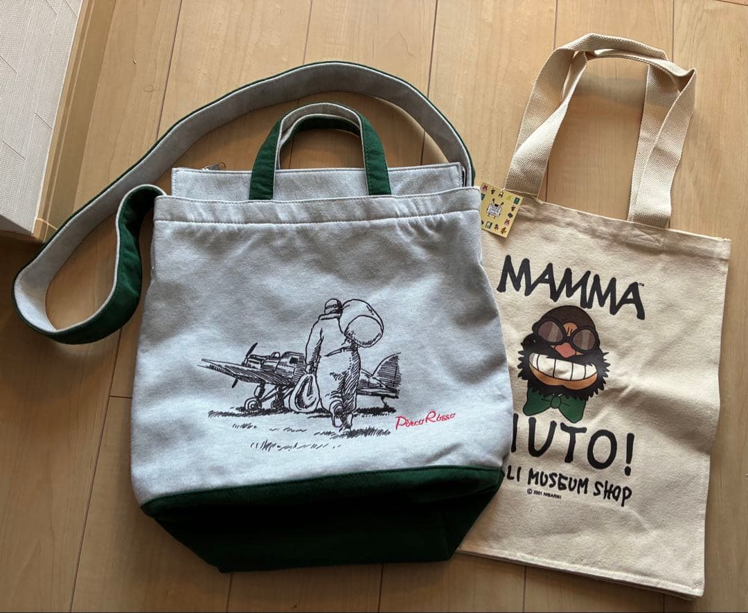 ジブリ トートバッグ 紅の豚 ショルダーバッグ　2種　レア