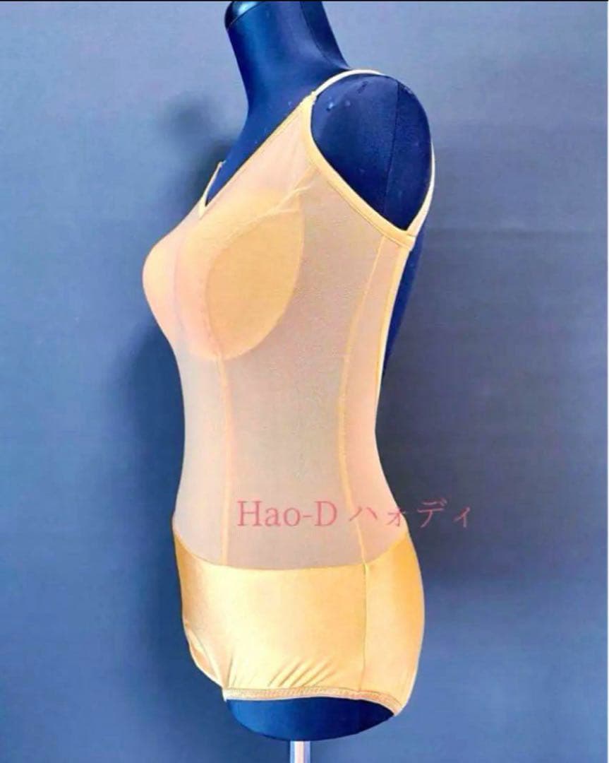 Hao-D★新品★M★肌色★レオタード★胸パット付きインナー★バレエ★ハオディ