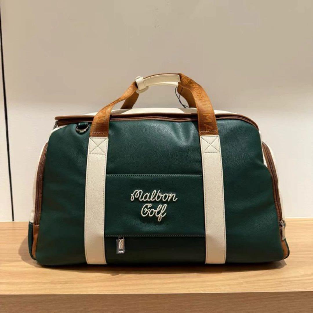 Malbon ゴルフ ボストンバッグ グリーン限定モデル⭐ユニセックス 大容量✨