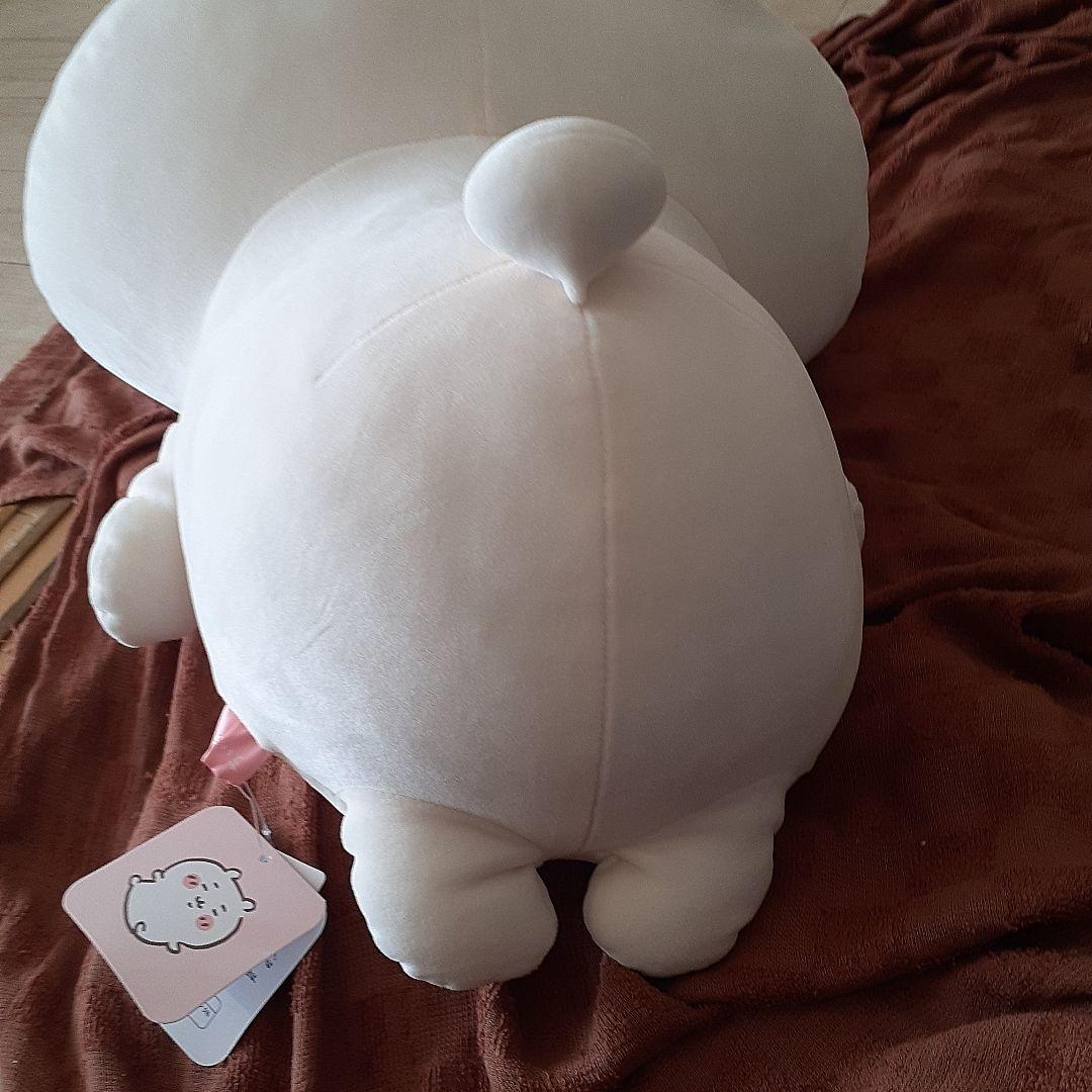 タグ付き！一部訳ありちいかわマシュマロ寝そべり抱きぬいぐるみ 超特大XLサイズ