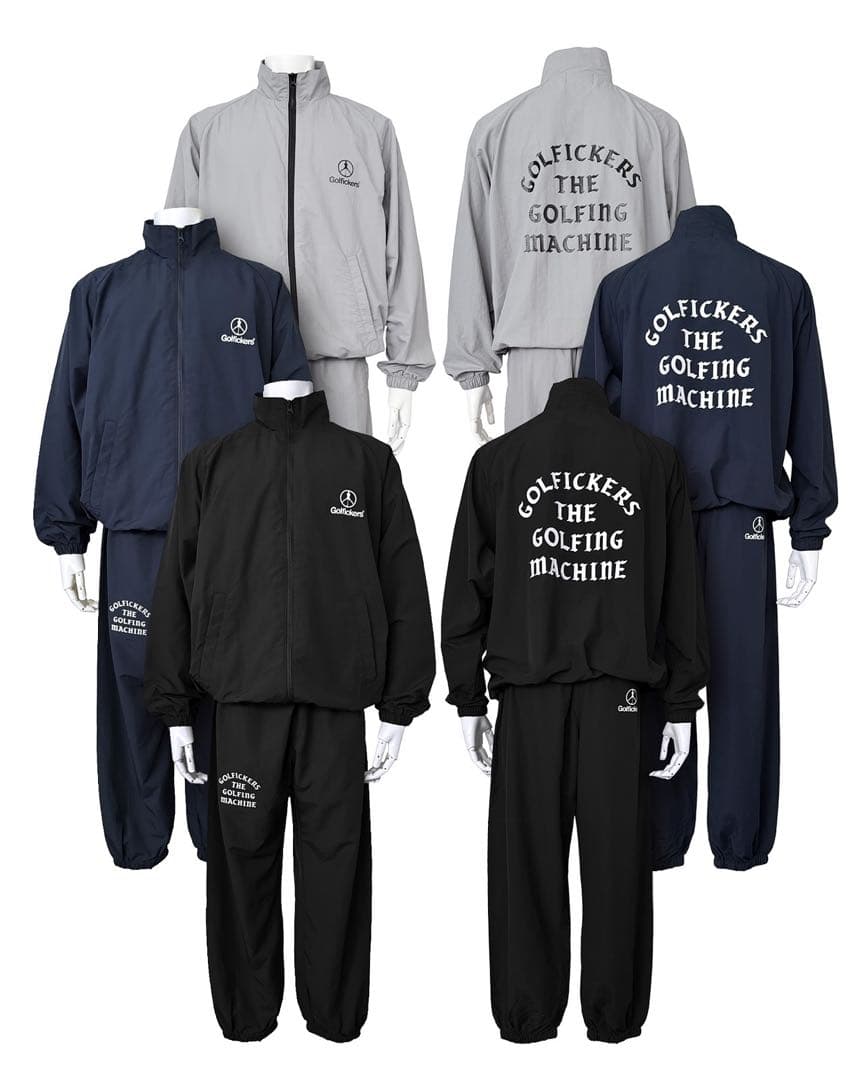 ゴルフィッカーズ ナイロン　トレーニングセットアップ Navy XL