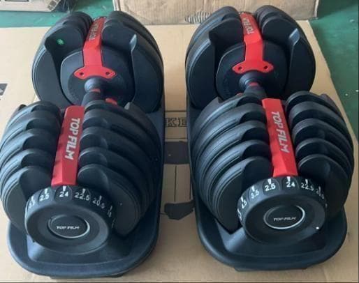 中古美品　可変式 ダンベル 15段階調整24kg ｘ２個