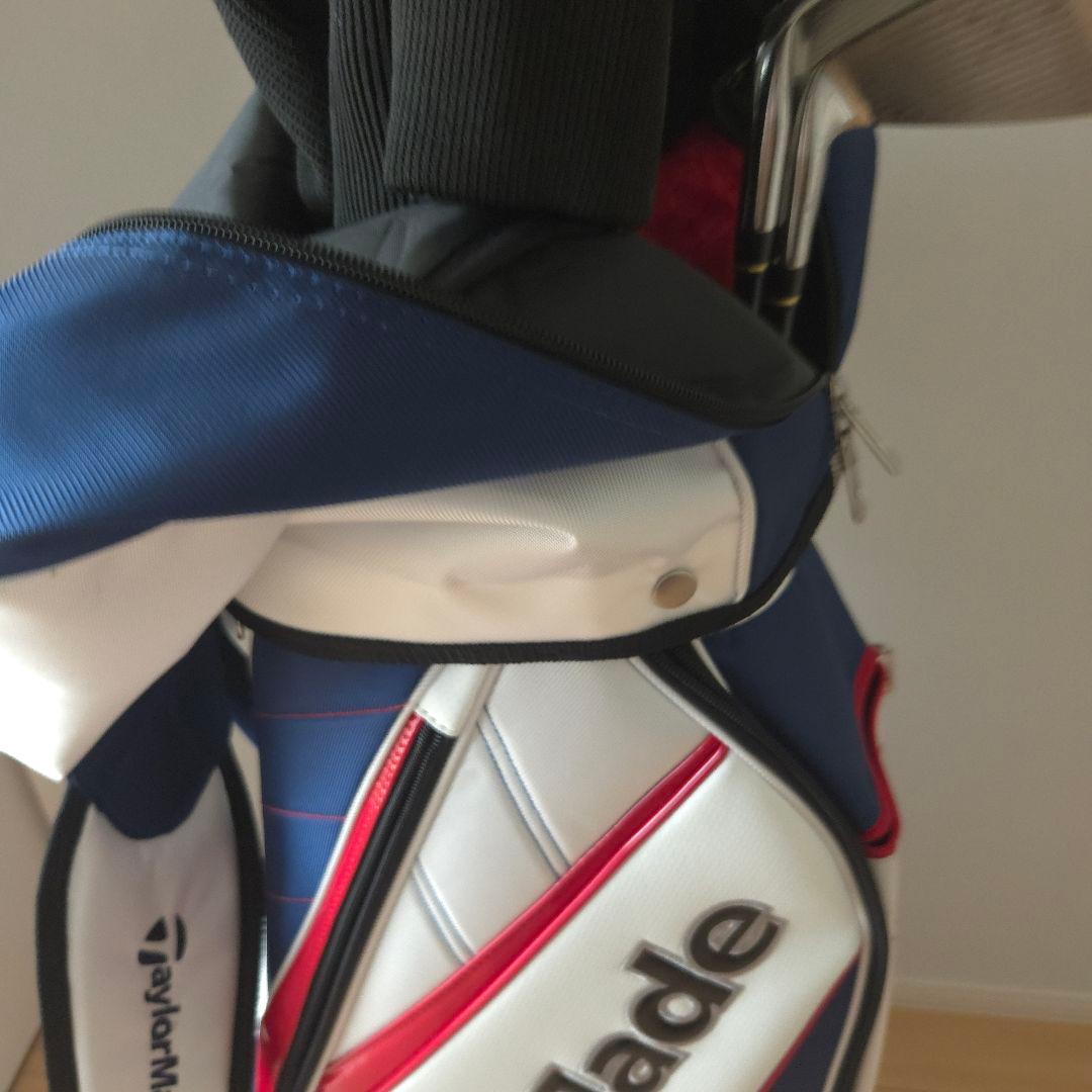 テーラーメイド　キャディバッグ　軽量　ネイビー　ホワイト　レッド