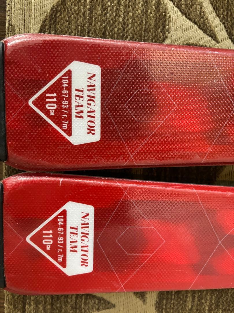 ジュニアスキー110cm/ストック80cm（ワックス済み）