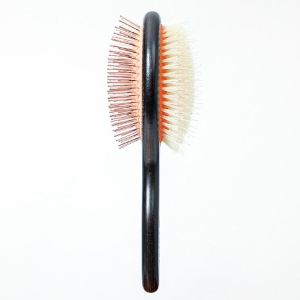 新品未使用 韓国発 SHARR ペットブラシ 黒 オレンジ 犬 猫 2in1