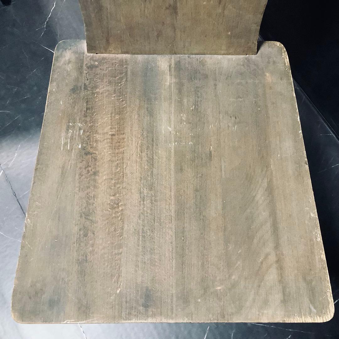 フランスアンティーク　チャーチチェア　木製　椅子　家具