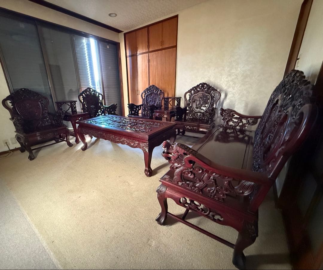 アンティーク家具 紅木家具 1人用椅子