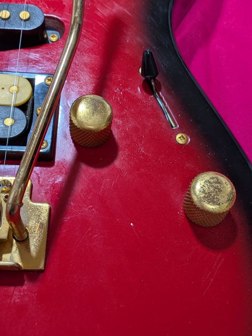 Jemma エレキギター レッド/ブラックトレモロアーム付き