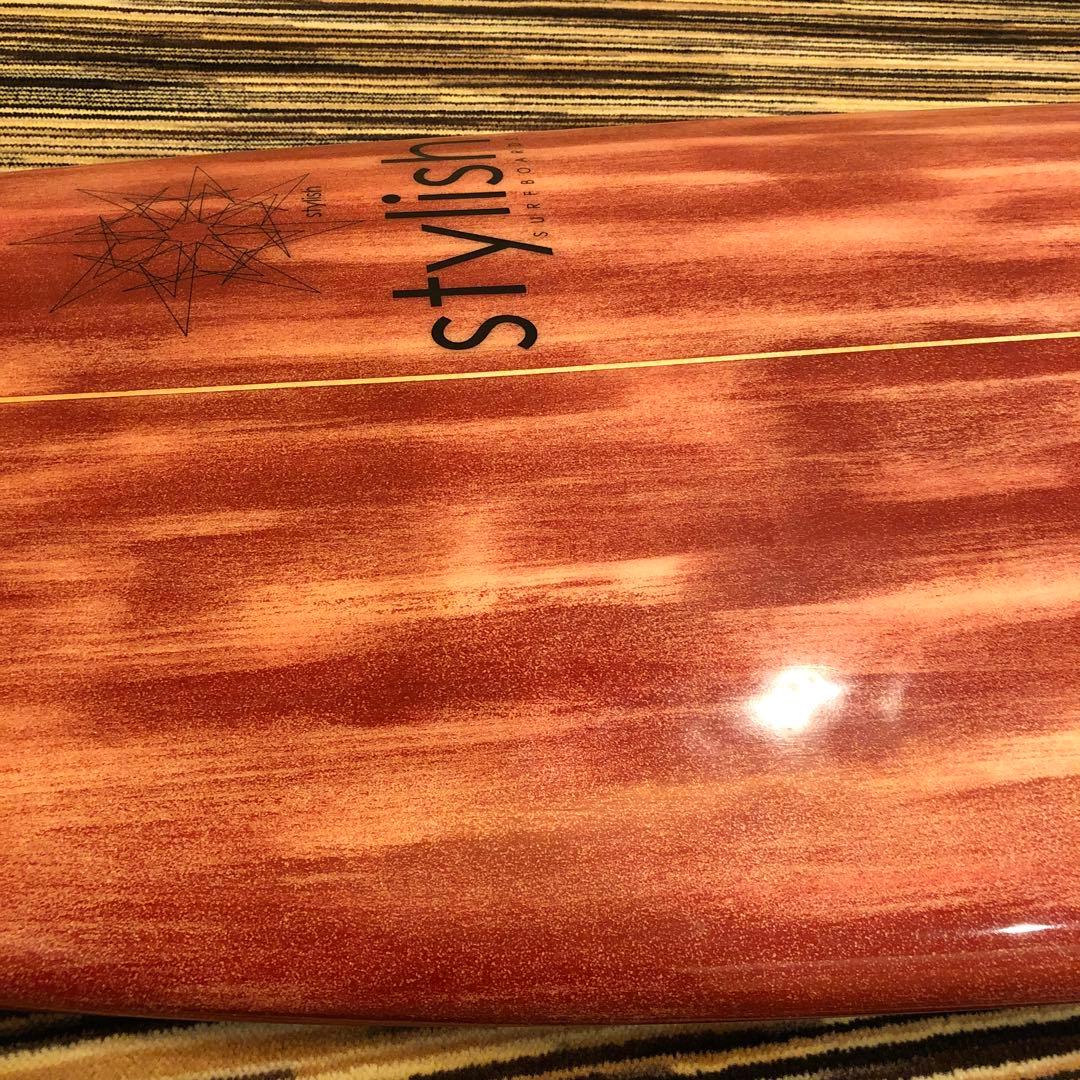 STYLISHサーフボード中古(着払い購入者様負担)クアッドフィン付、5プラグ