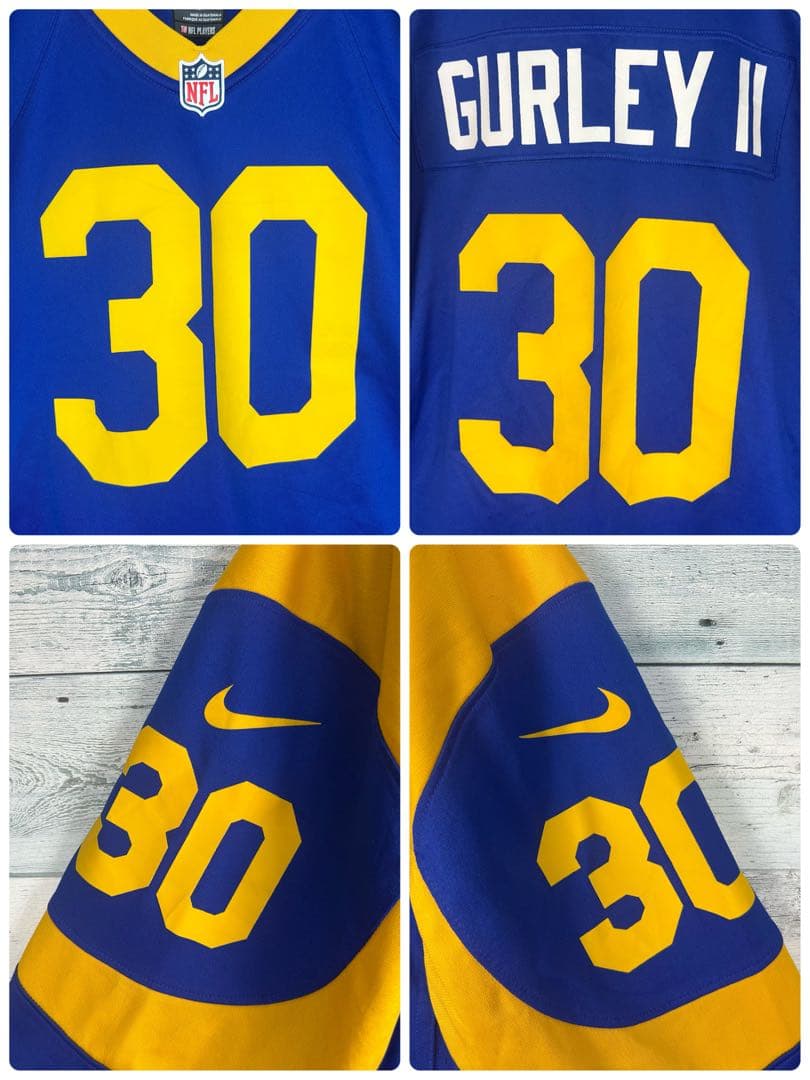 ナイキ NFL プリントチームロゴ ラムズ アメフトゲームシャツ XL 5459