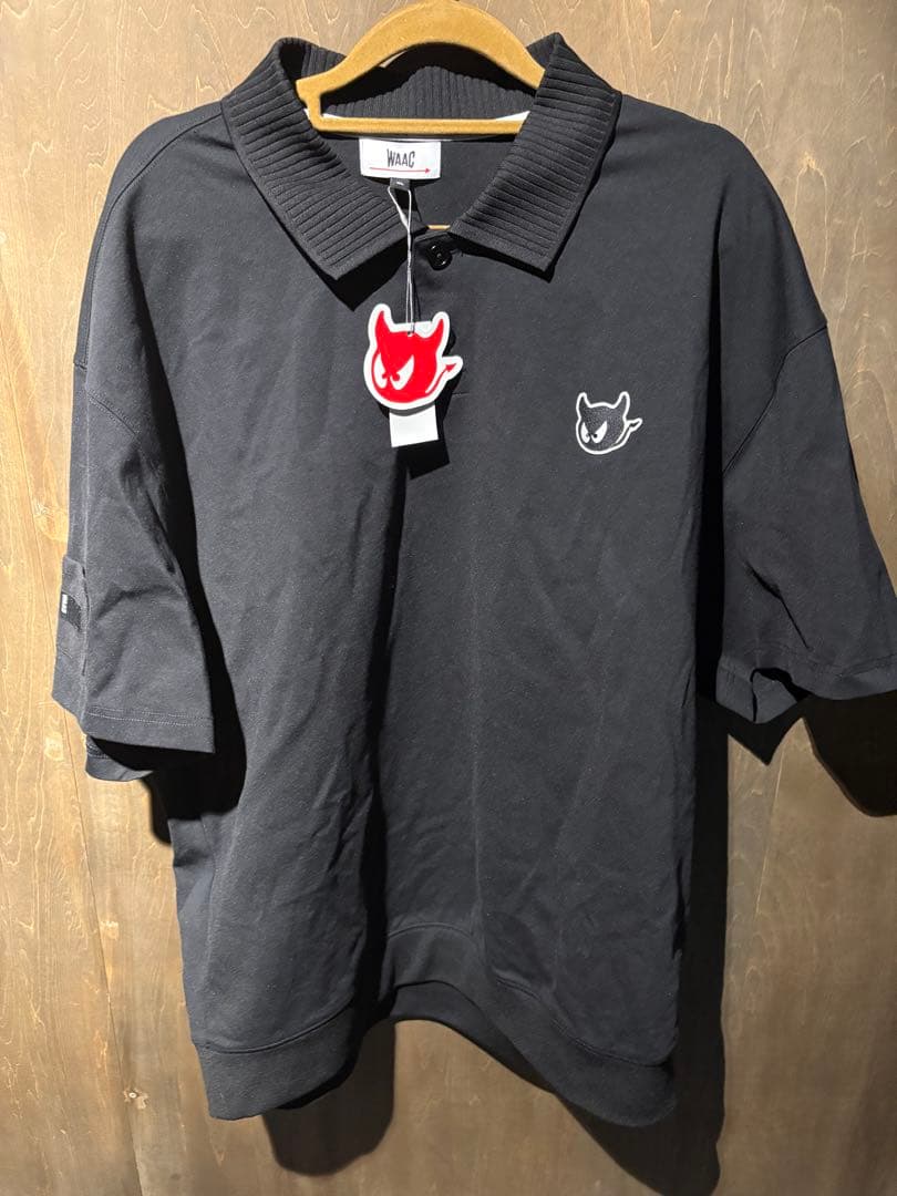 まめろん 新品未使用WAACオーバサイズスウェットシャツブラック