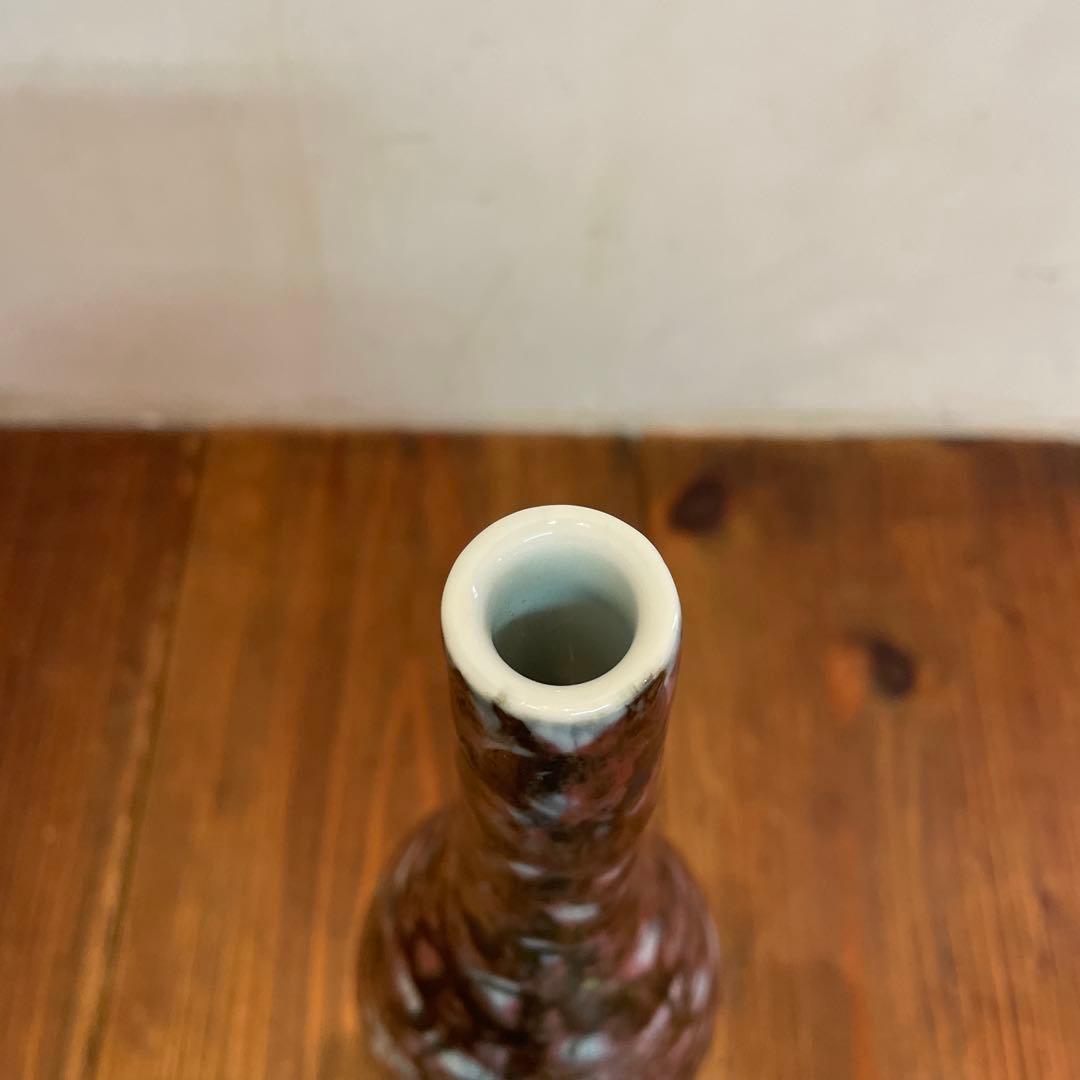 美品　日本の名窯　日展陶芸作家　花瓶　均窯　中島均作　辰砂釉　陶器　花器　花入