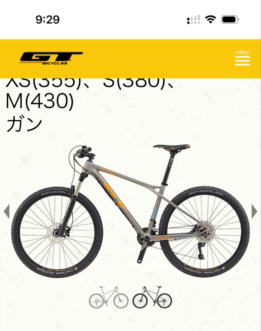 GT マウンテンバイク　カーボン