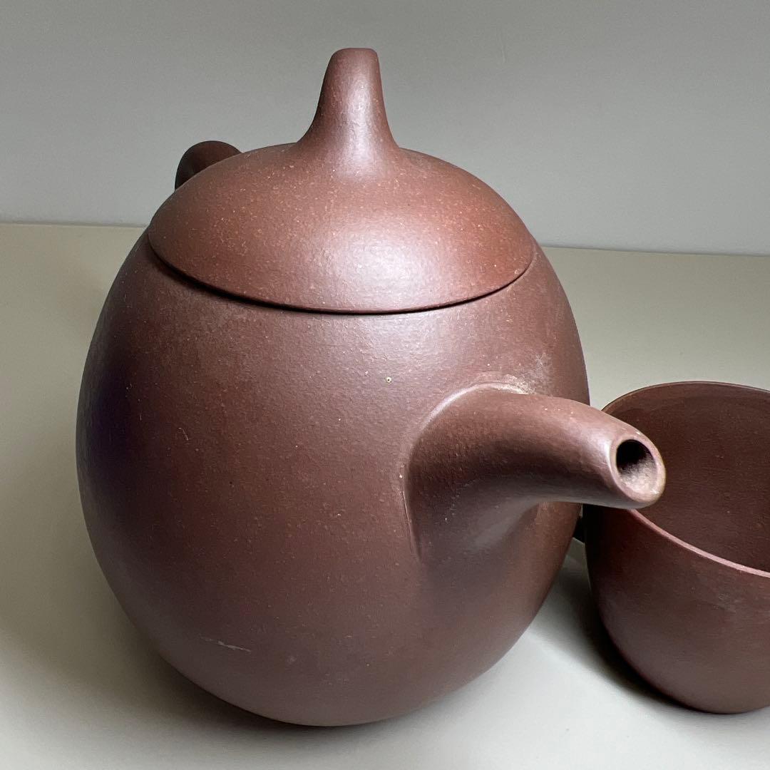 中国宣興　朱泥茶器セット2点　東Y7-1224①タウル