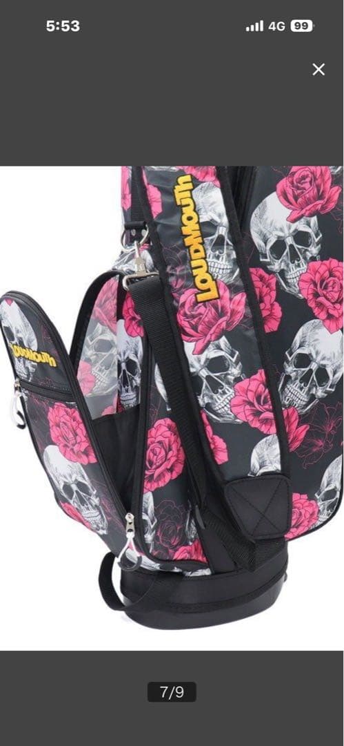 LOUDMOUTH スカルとバラのキャディバッグ