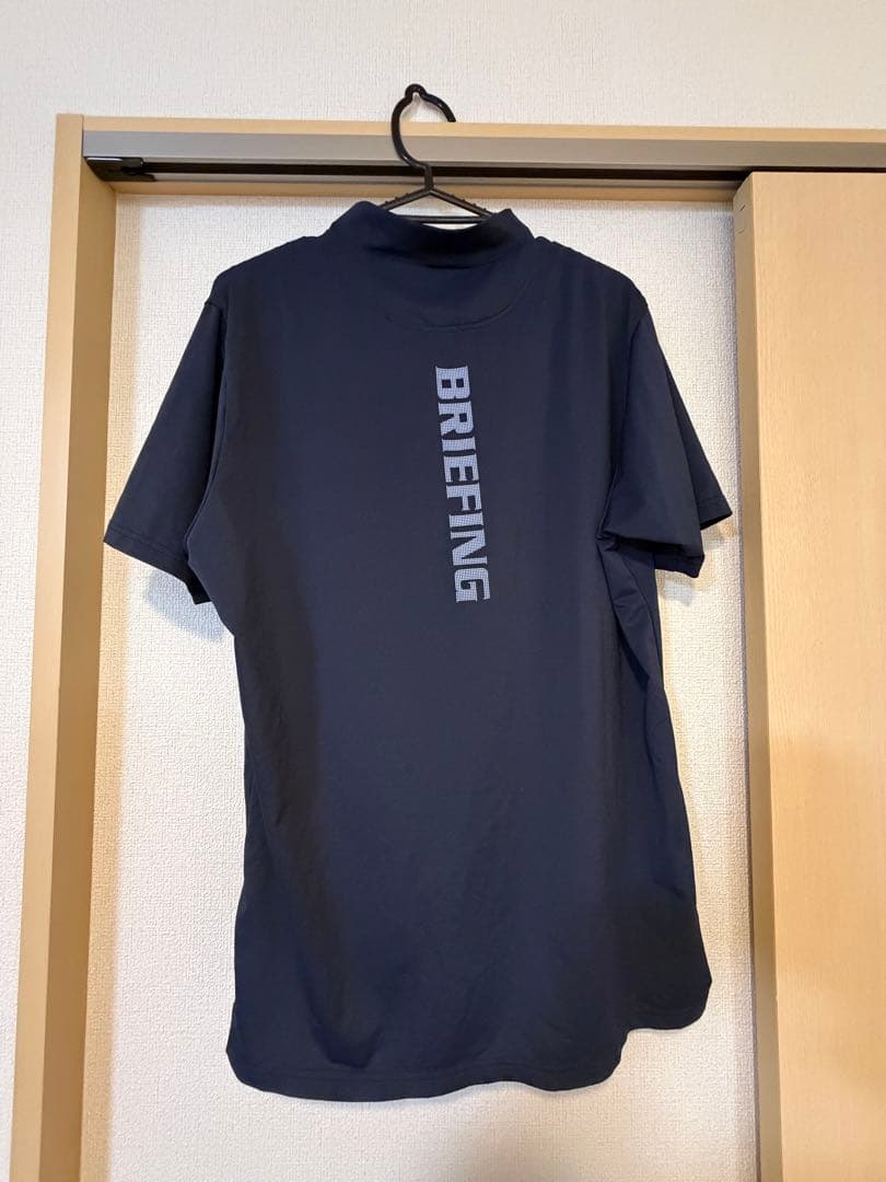 【美品】BRIEFING ネイビー ハイネックシャツ