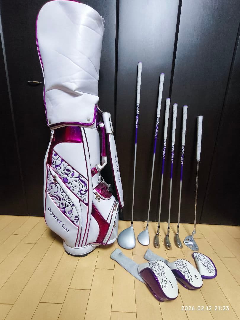 リンクス クリスタルキャット レディース ゴルフ6本セット キャリーバッグ付