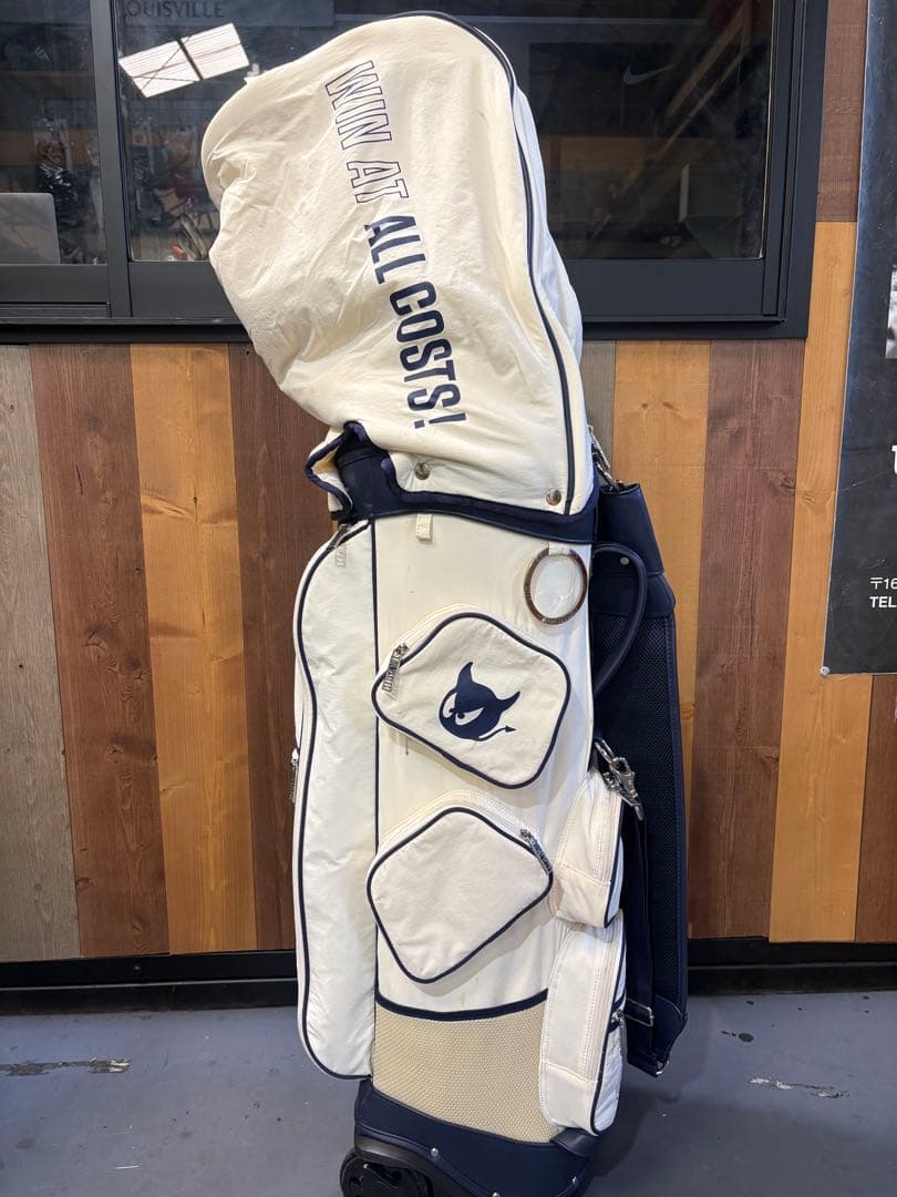 WAAC キャディバッグ ホワイト・ネイビー