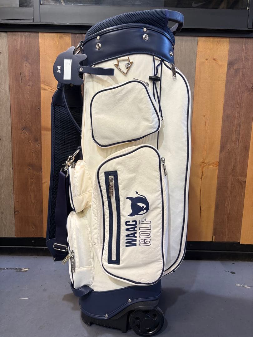 WAAC キャディバッグ ホワイト・ネイビー