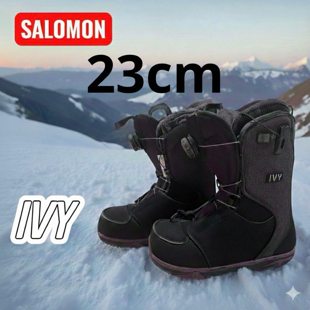 【美品】SALOMON IVY BOA SJ 23cm 紫
