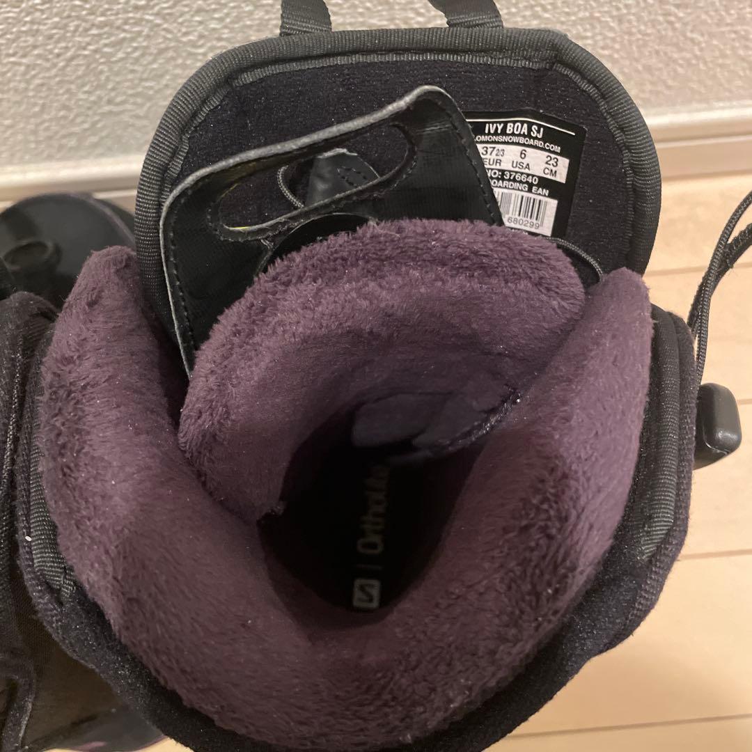 【美品】SALOMON IVY BOA SJ 23cm 紫