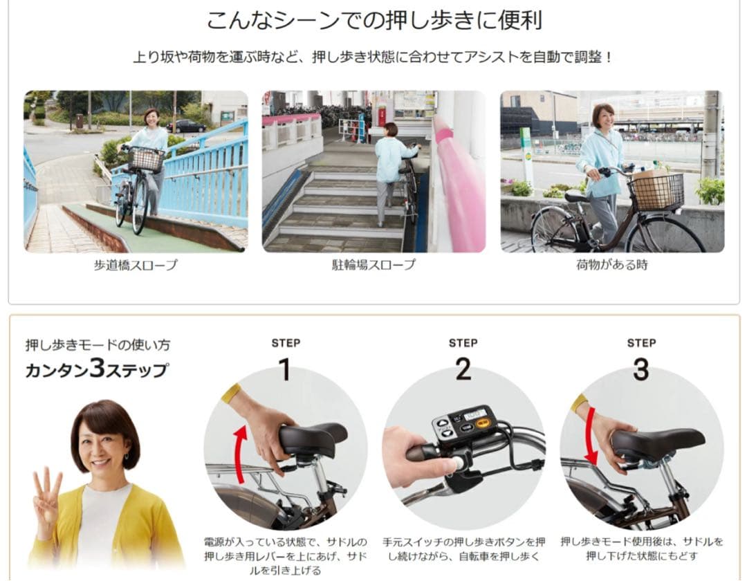 パナソニックビビ L 20 押し歩き20型BE-FLW032-T + 専用充電器