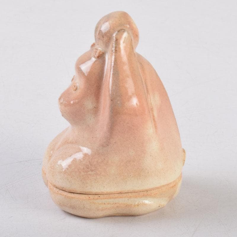 茶道具　朝日焼　七十四代　松林豊斎作　干支　申香合　共箱　V　8597