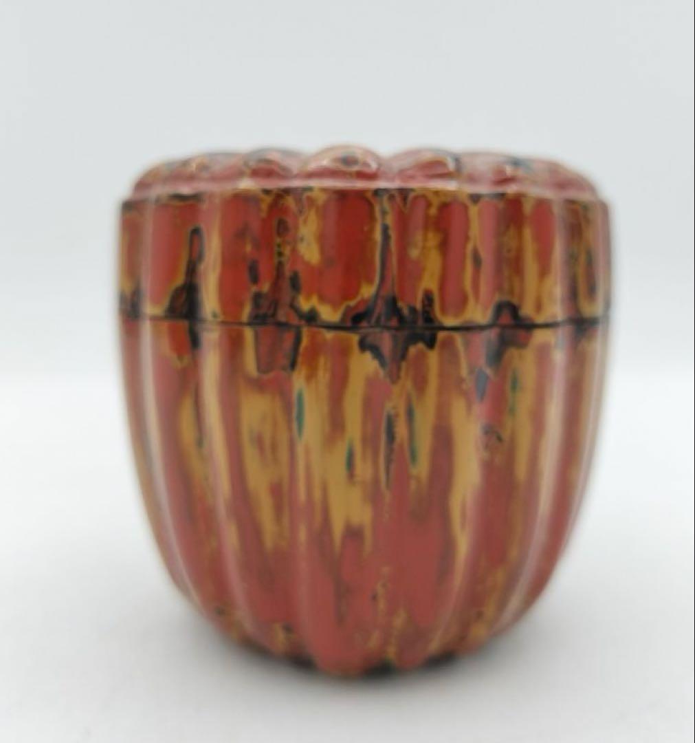 【セール】b796【新品・未使用】棗 乾漆 菊彫 白井正斉 木箱 茶道具