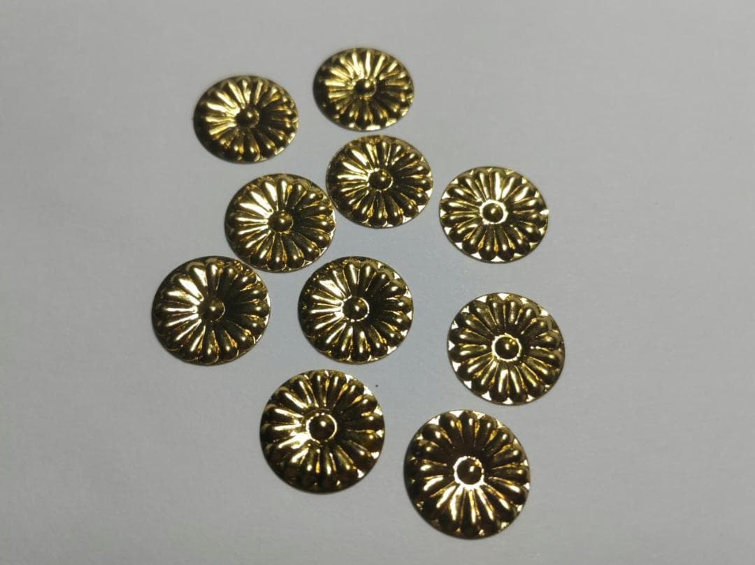 特別！★☆直径15ｍｍ【菊紋金具】５分 x 100枚　神輿、神殿、真鍮金具