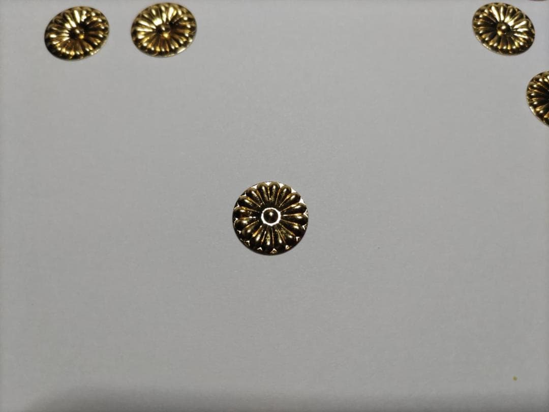 特別！★☆直径15ｍｍ【菊紋金具】５分 x 100枚　神輿、神殿、真鍮金具