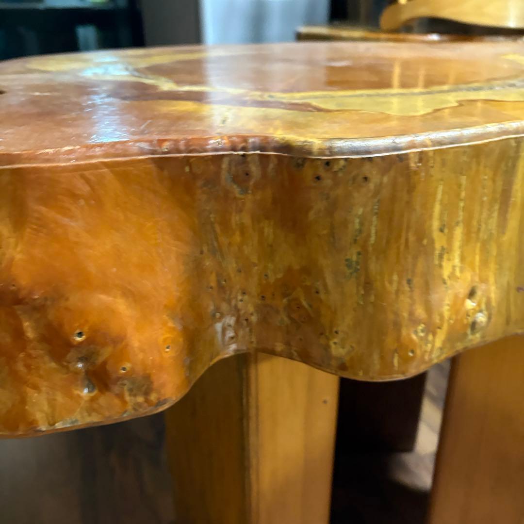 ③送料設置込み　丸太　切り株　ダイニングテーブル　　おそらく欅