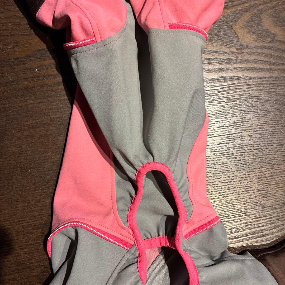 アルファアイコンレインウェア　ピンクとグレーSM