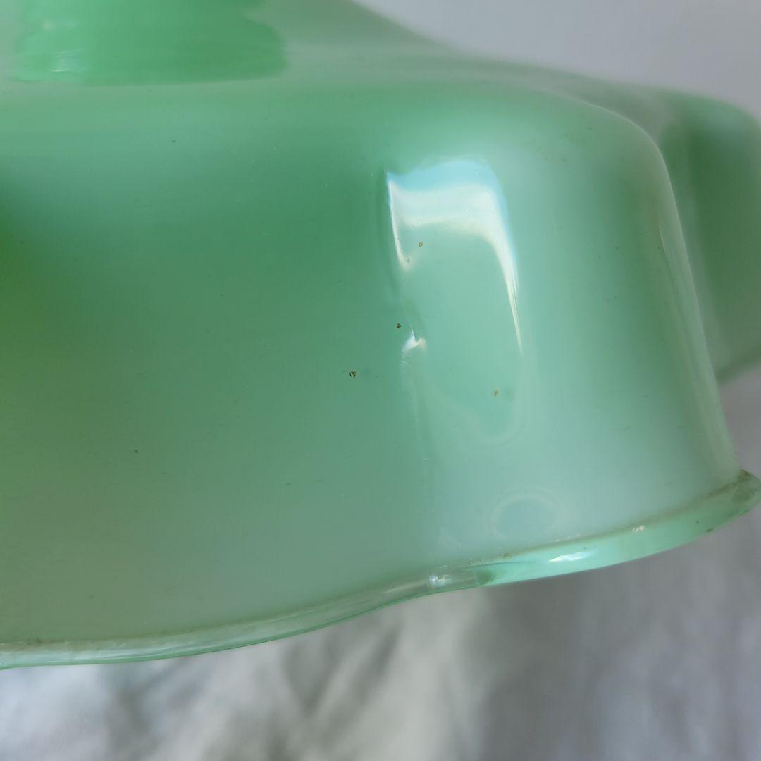 フランス　アンティーク　シェード　ミルクガラス　メロン色