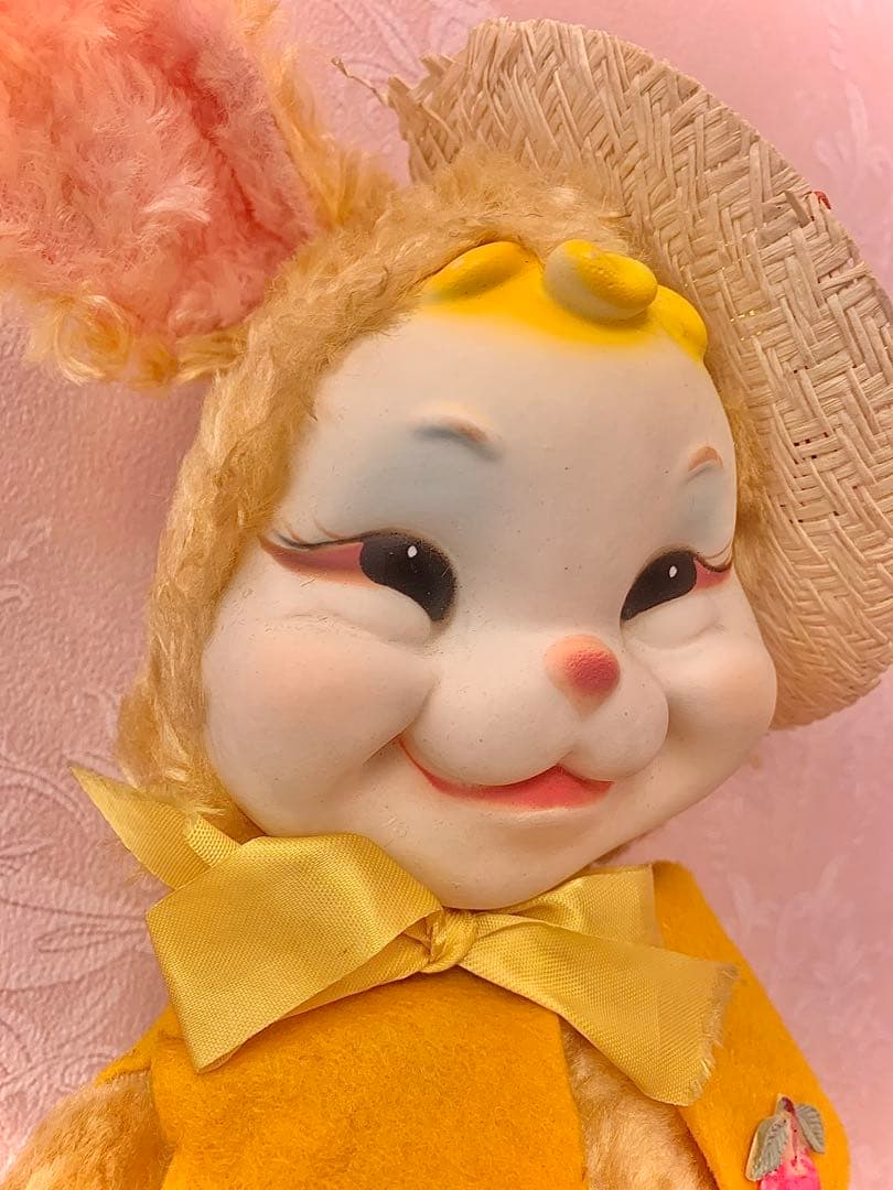 ラシュトン　Rushton ビンテージ　バニー　ぬいぐるみ　うさぎ　黄色