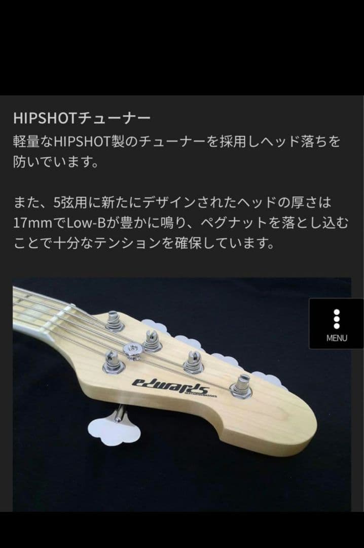 【最終値下げ】Edwards E-AMAZE-AS-5/M 5弦アクティブベース