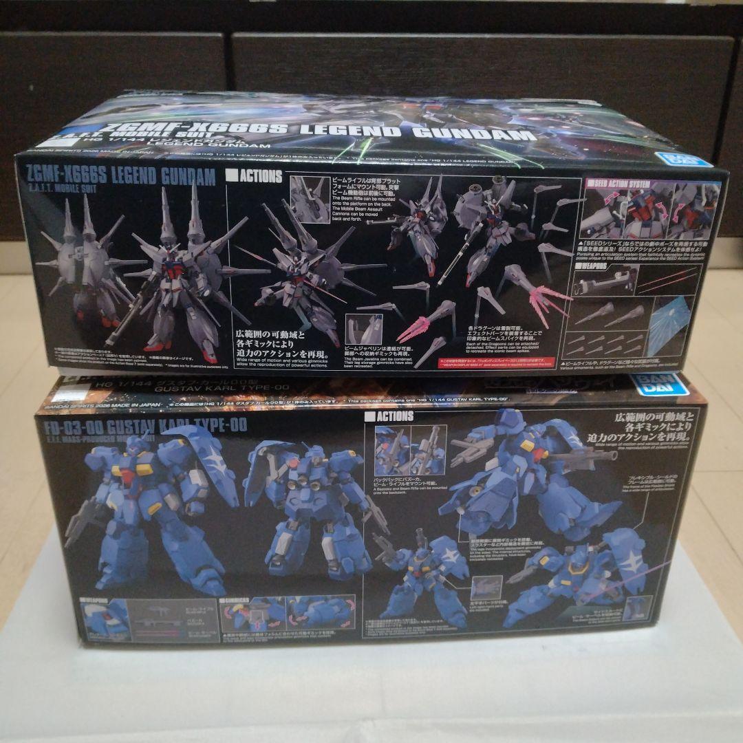 新作プラモ HG レジェンドガンダム グスタフ・カール 2点セット