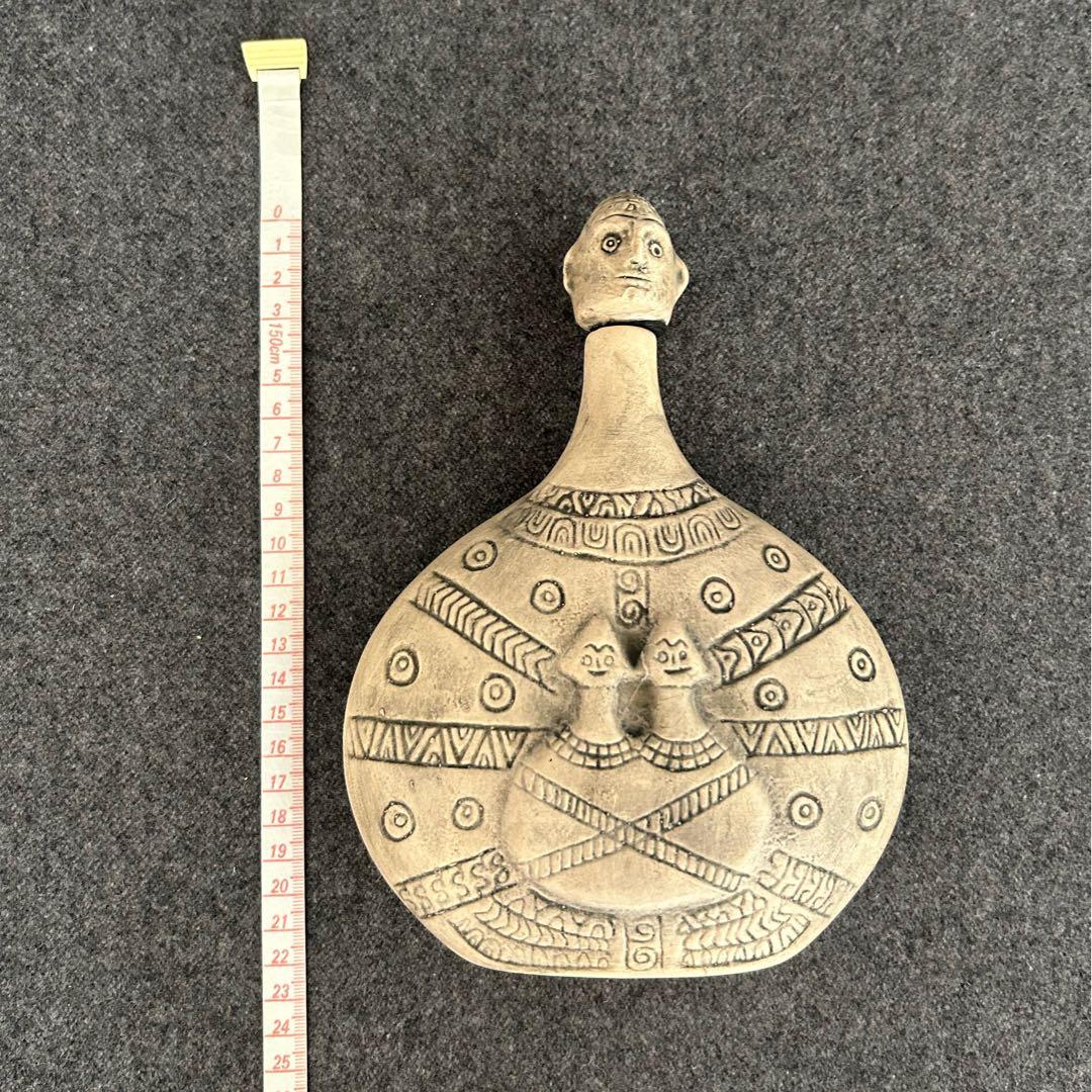 トルコ古代アナトリア陶器製リキュールボトルアンティークオブジェ