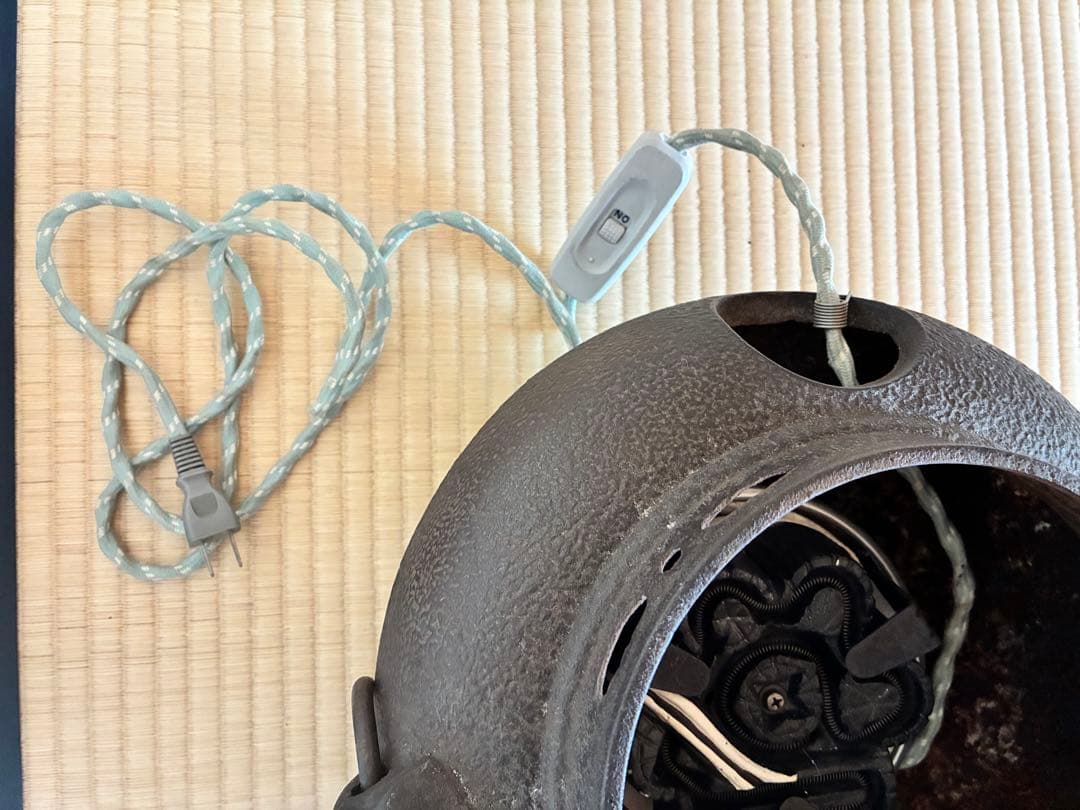 茶道具　『鉄風炉』電熱ヒーター付