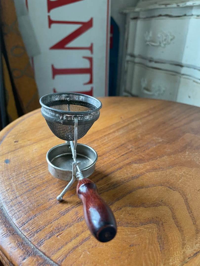 アンティーク　ティー　ストレーナー　茶漉し　1913年　ツール　レア　アメリカ