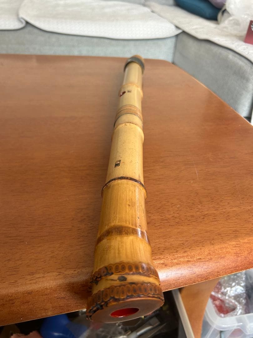 尺八 一朝 在銘 5穴 1尺7寸 約51cm 2印