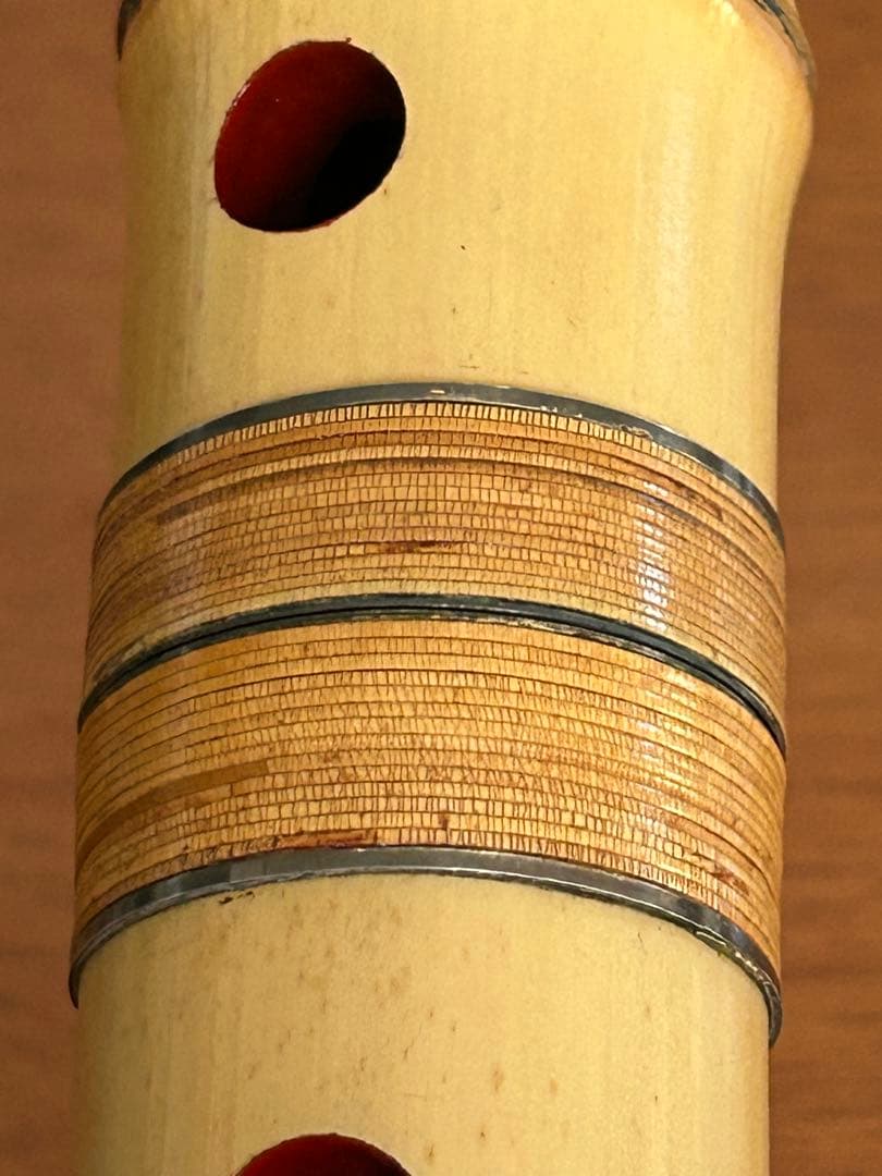 尺八 一朝 在銘 5穴 1尺7寸 約51cm 2印