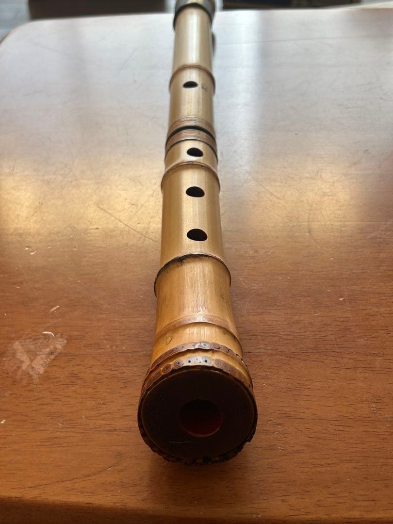 尺八 一朝 在銘 5穴 1尺7寸 約51cm 2印