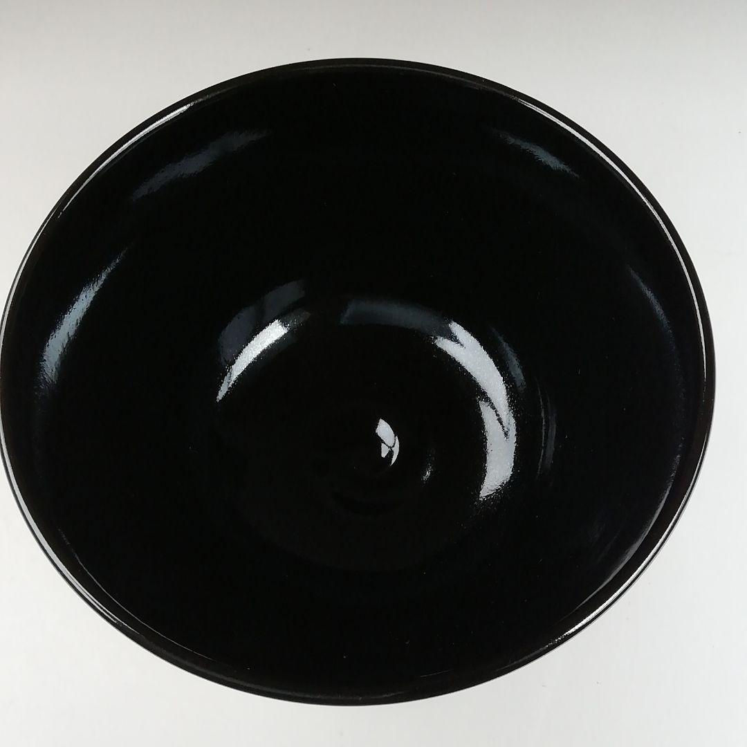 Ｔ８６１　数茶碗　十客『黒仁清　七宝』『田中香泉 造』　共箱　茶道具