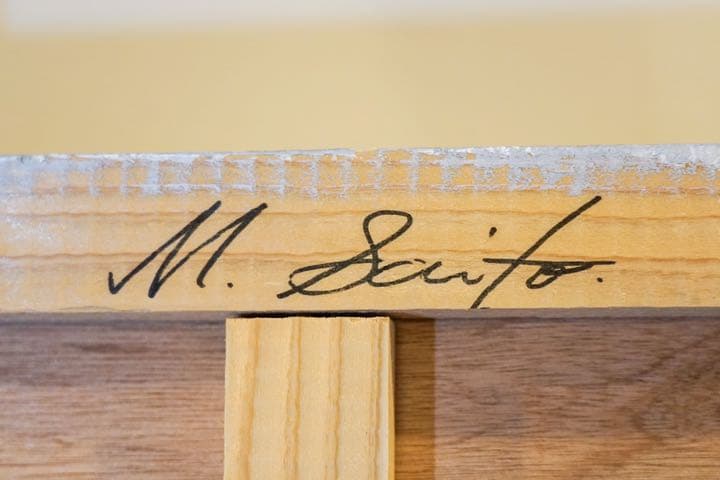 アクリル画　白いダリア