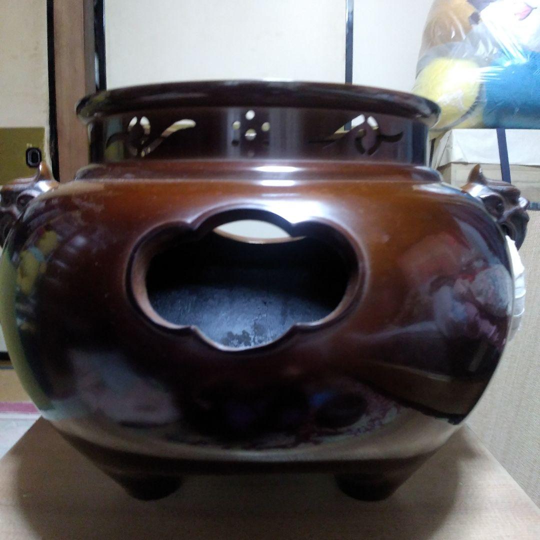 茶道具唐銅鬼面ぶろ