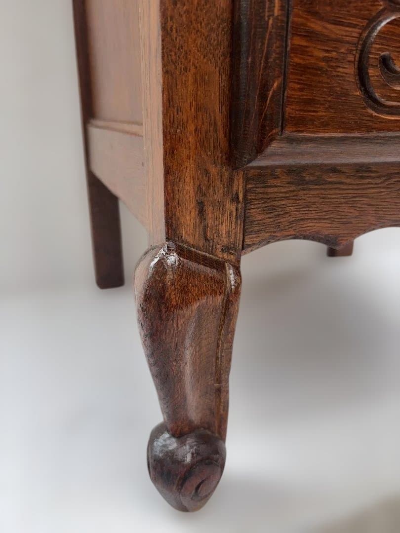 オーク材 3段引き出しナイトスタンド