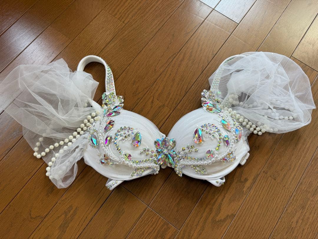 ホワイト ベリーダンス セットアップ　衣装