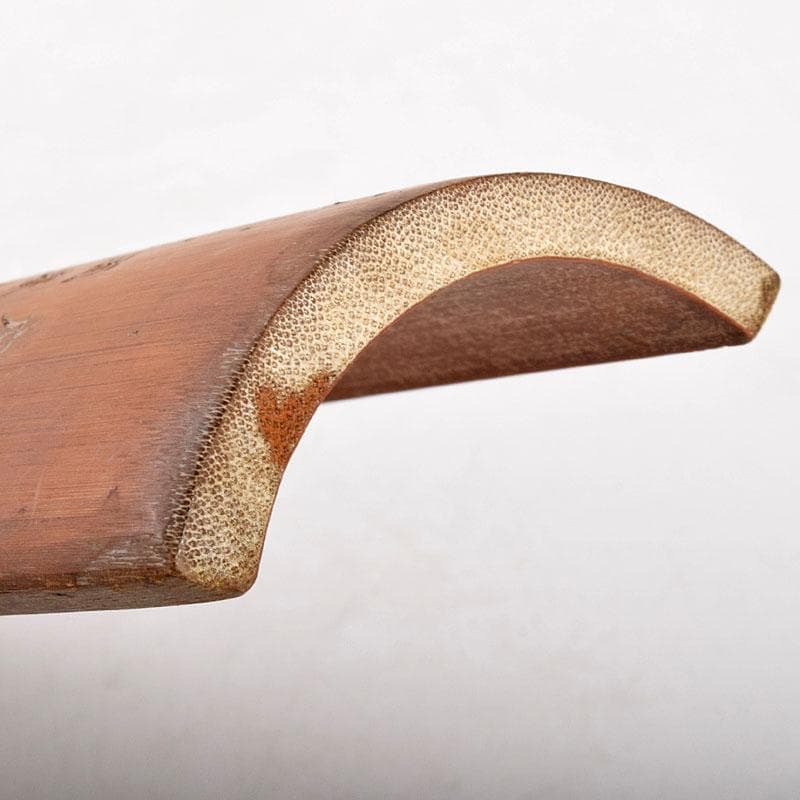 煎茶道具　古竹　漢詩刻　茶合　碗鎮　V　R4975