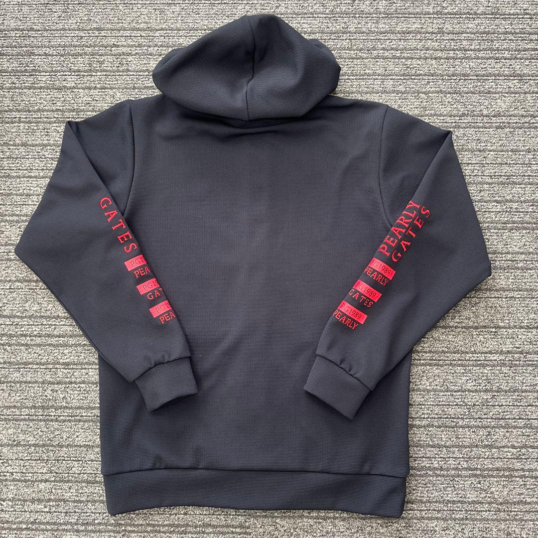 パーリーゲイツ パーカー　ワッフル　赤ロゴ